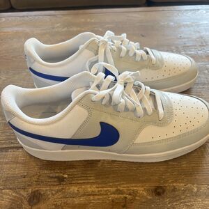 Nike Mens Court Vision Low Photon Dust Racer Blue Sneakers Size 13 Low Top EUC